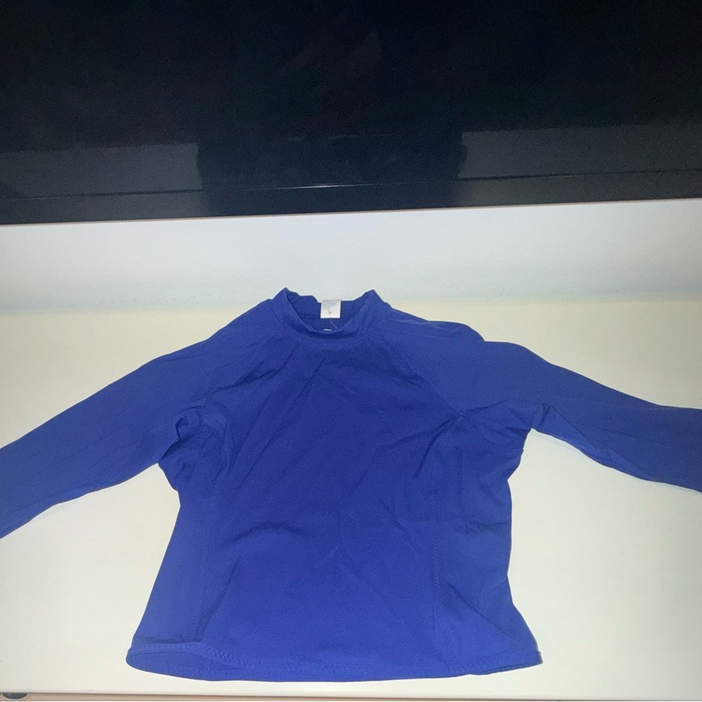 NWT Vibrant Blue Long Sleeve Fabletics Swim Top
